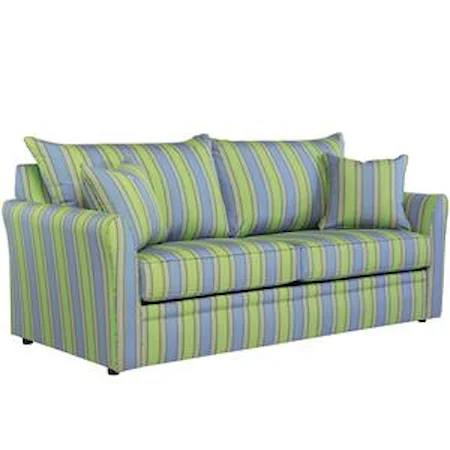 Casual Twin Sofa with Flared Track Arms